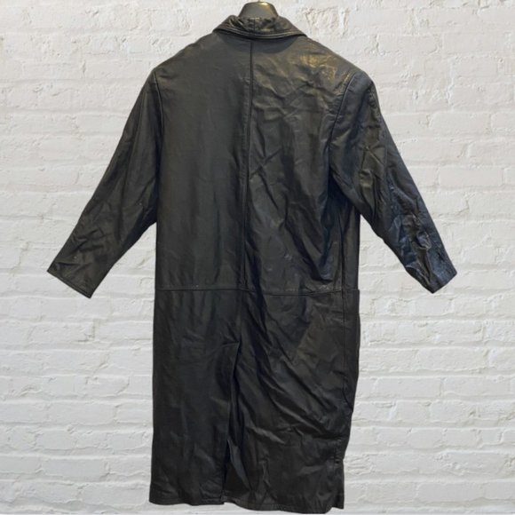 VINTAGE INTERNATIONAL LEATHER COLLECTION -- Leather Trenchcoat, Double-Breasted - Picture 6 of 16